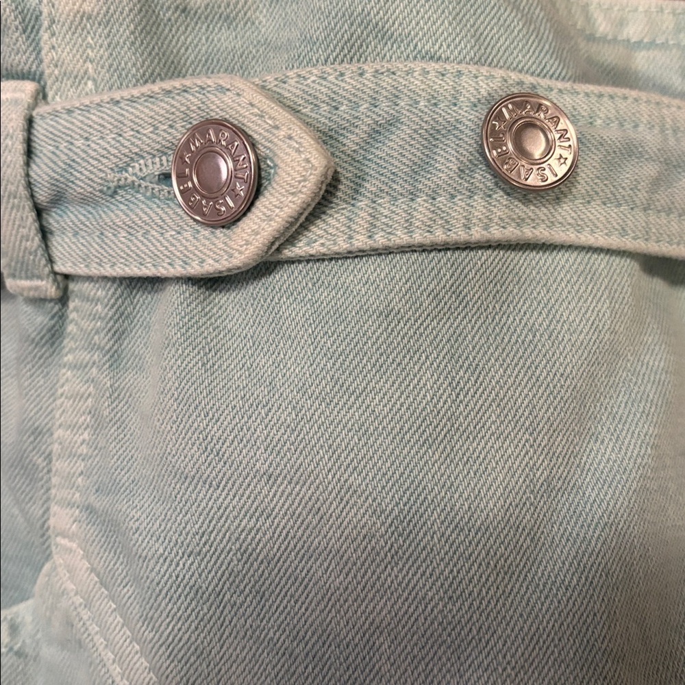 Isabel Marant Women’s Light Blue Denim Skirt With Belt Size 34/2 - Picture 3 of 5
